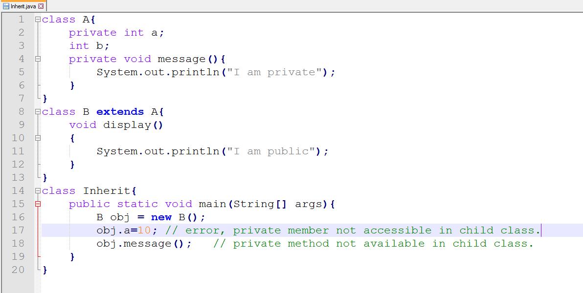 This image describes the program of multiple inheritance in java.